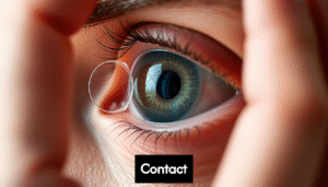 close up of a hand inserting a soft contact lens. W9ktRlC7ptOibXhex1LYx