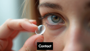 person inserting a soft contact lens into their eye. tSx3BaiuN12cO8Ljb o9h