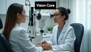 optician examining a patient s eye during an exam. tCryGDHUnOS4xDw8iydoa