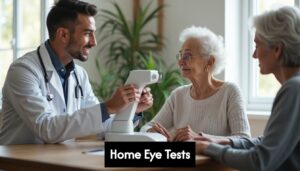 optometrist examining patient at home 21tPxc9WO1Ze7WZCyBeRI